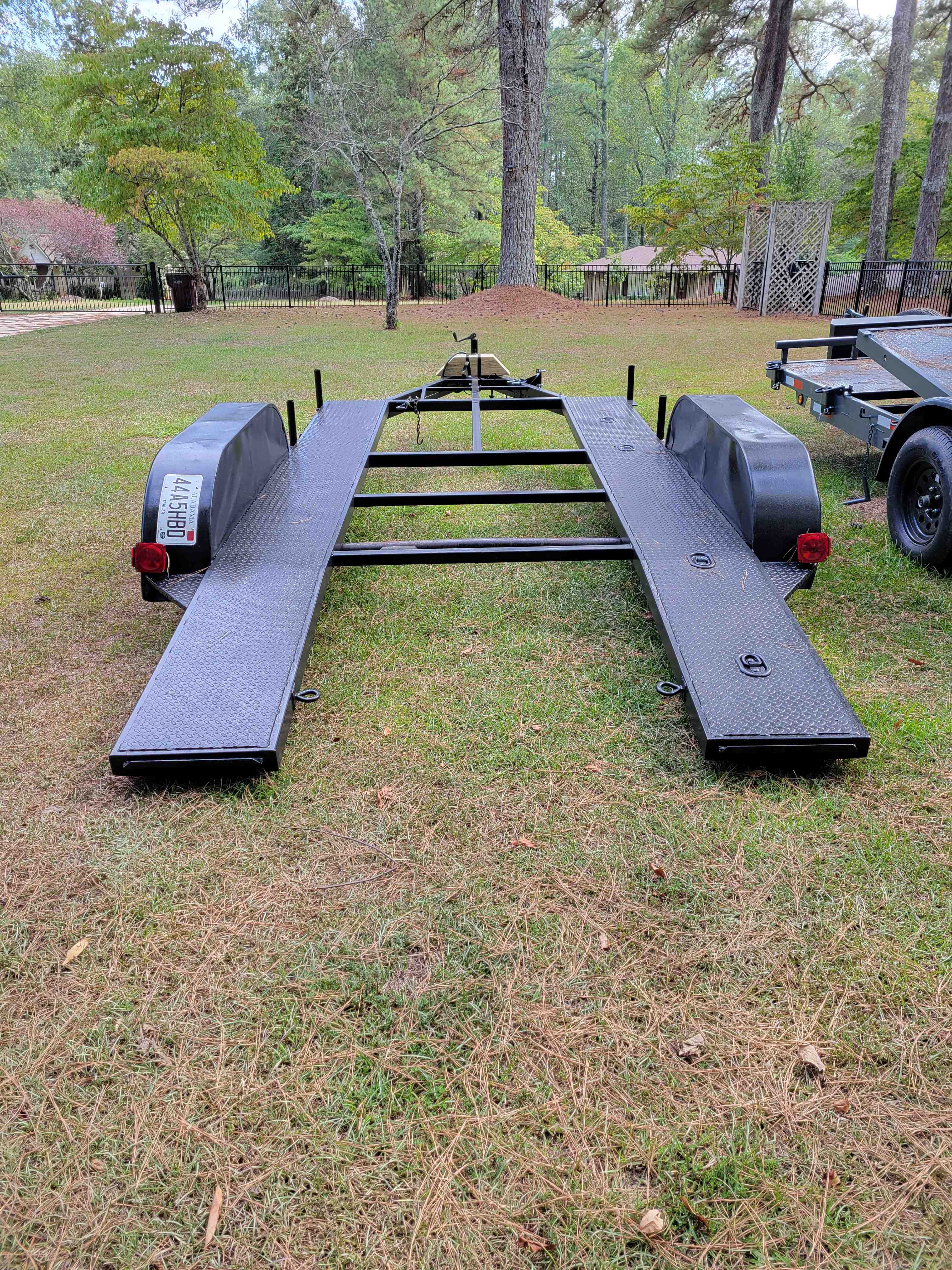 14' low boy open center car hauler trailer rental in Madison, AL - thumbnail 3
