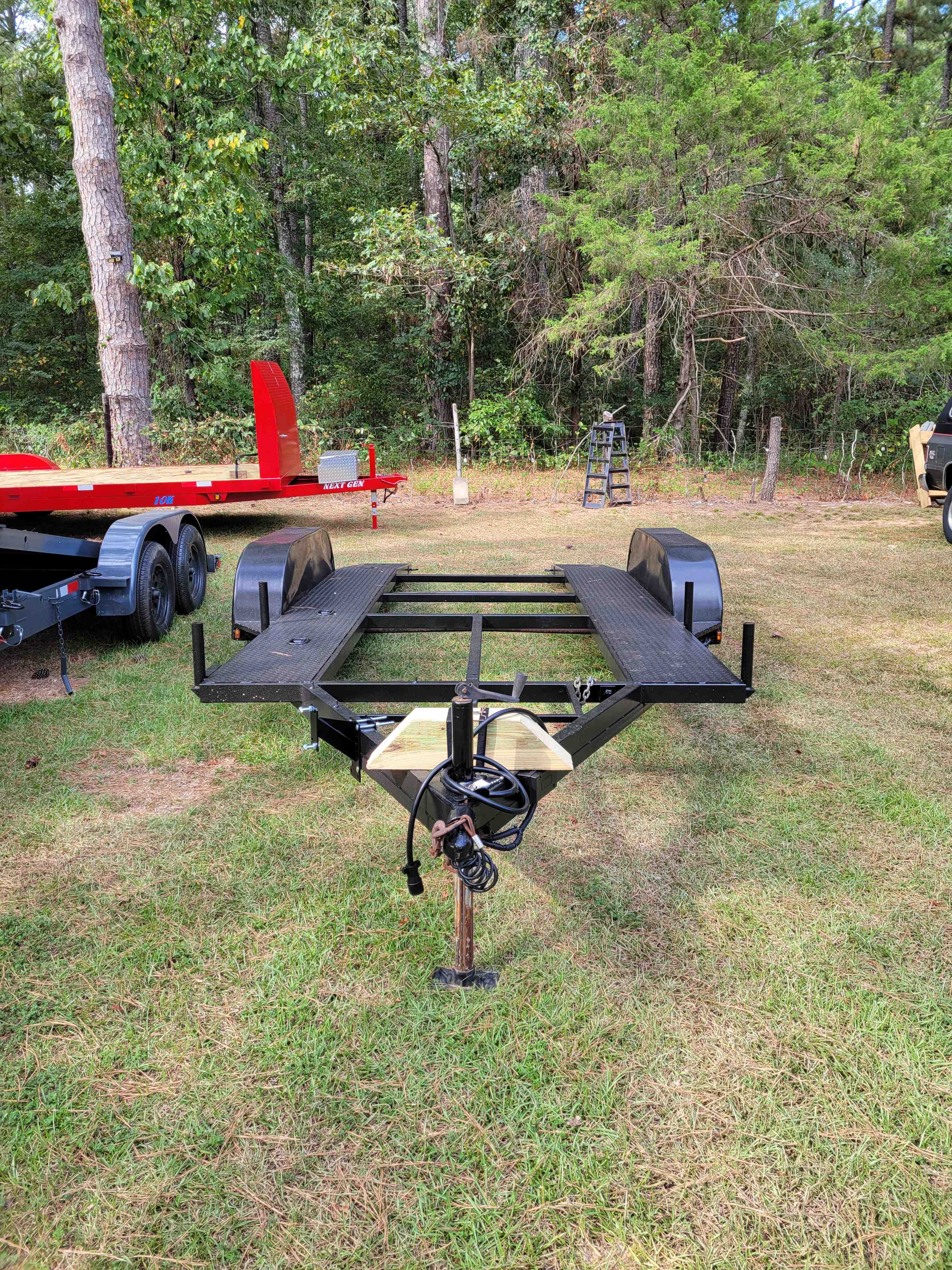 14' low boy open center car hauler trailer rental in Madison, AL - thumbnail 5